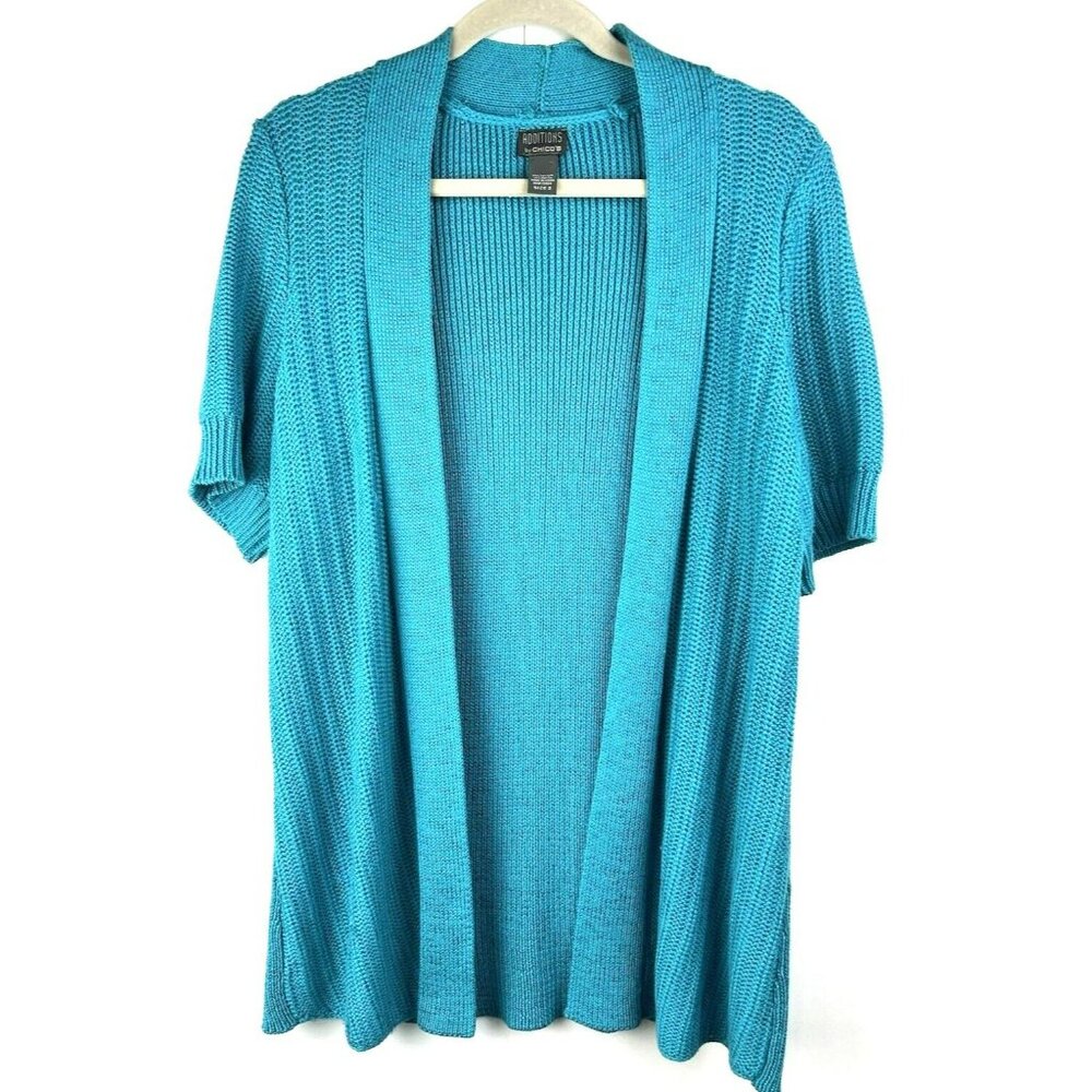 Additions‎ by Chico's Women's Size 2 Large Sweater Open Cardigan Knit Stretch